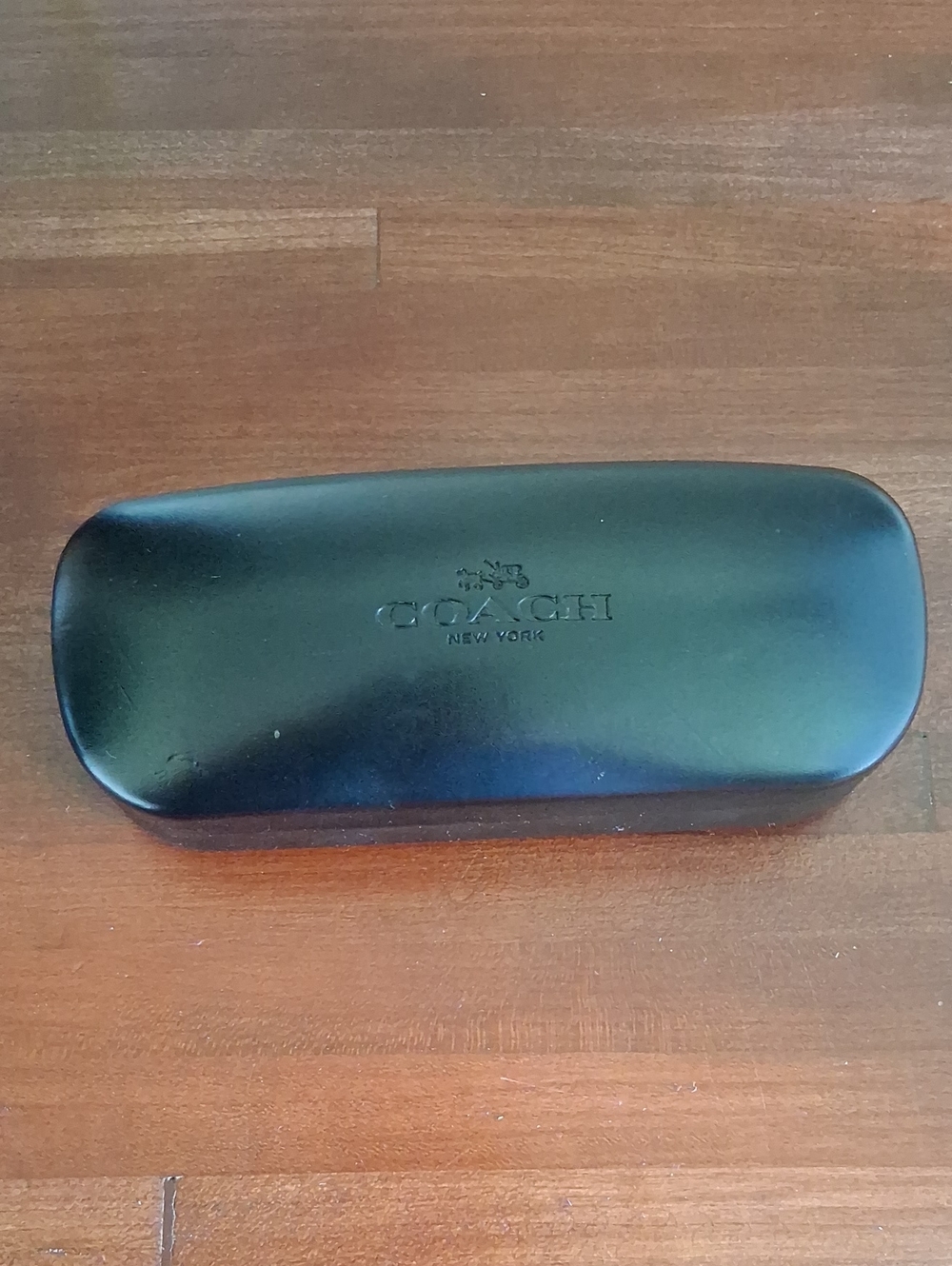 Coach Black Hard Sunglasses Case with Embossed Logo 6"